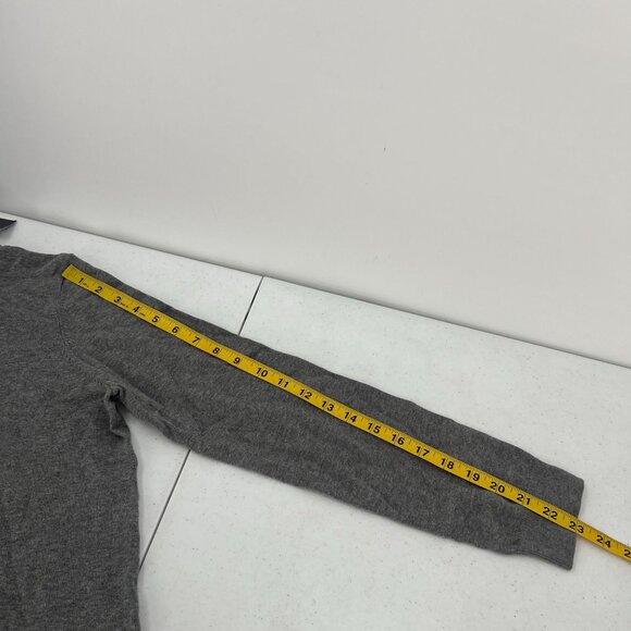 Tommy Hilfiger S Gray Mock Neck Knit Sweater Rhinestone Logo Crest Embellished - Picture 7 of 10